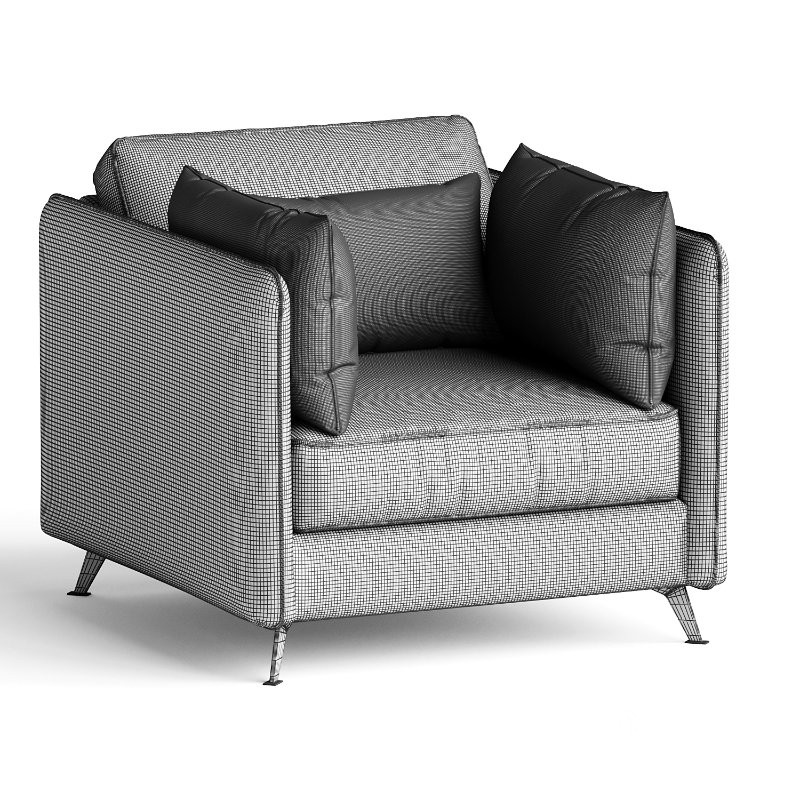 Sofia armchair, structural fabric Image 3