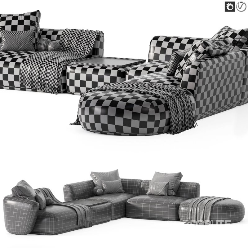 Corner modular sofa Fabro Image 2