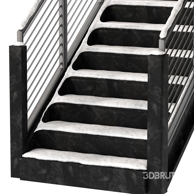 Snowy Factory Staircase Image 6