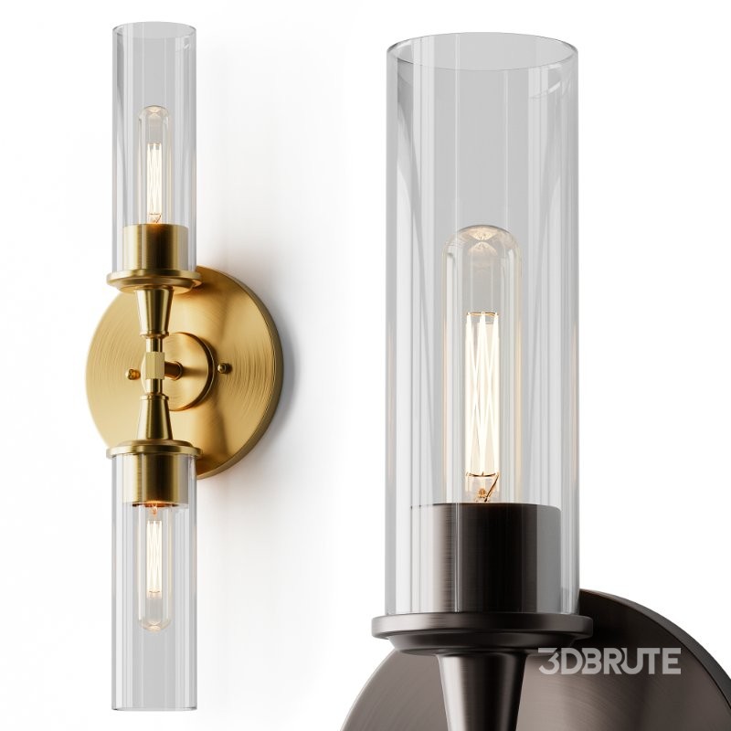 Double Bullet Glass Sconce Image 1