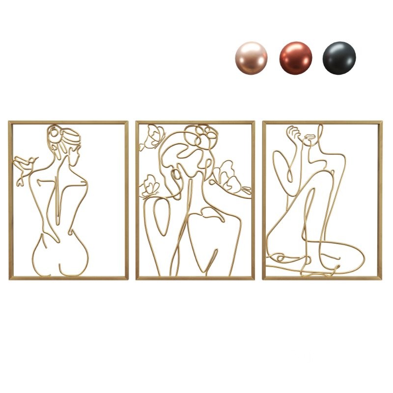 Minimalist_Metal_Line_Art_Woman Image 3