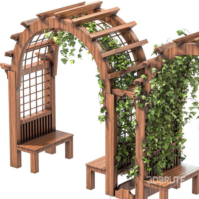 Wooden Garden Arbor 02 Image 5