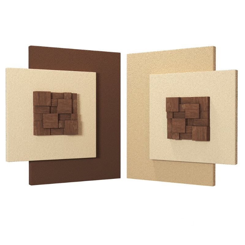 Abstract Square Wall Decor Wooden Cubes Image 5