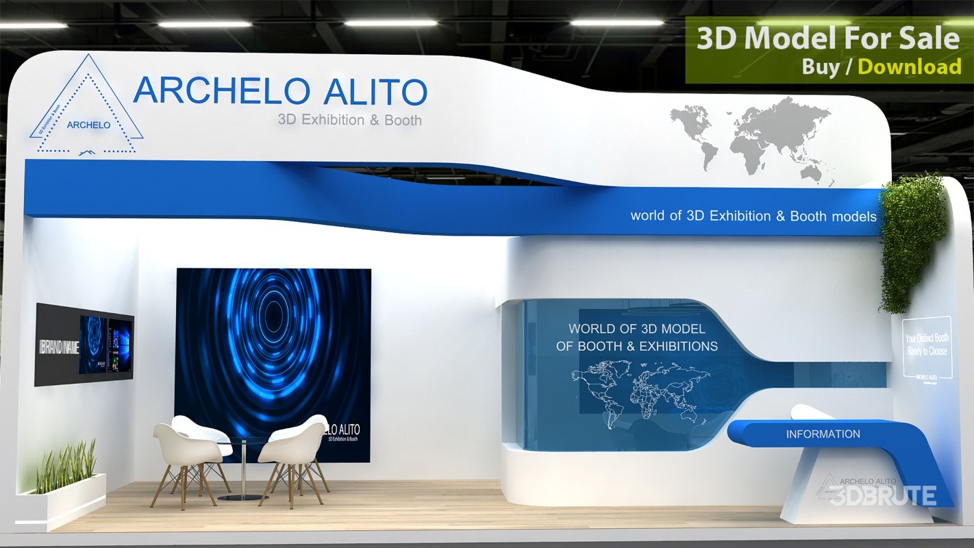 Exhibition Booth 3d Model Image 6