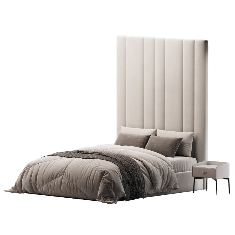 Bed with a high headboard Image 3