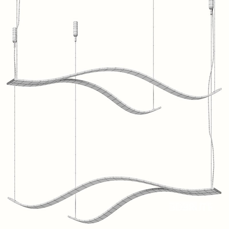 Creative Modern LED Abstract Chandelier Image 2