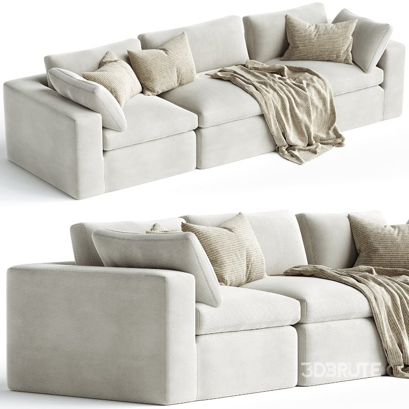Dream Navy Sectional Sofa Combination 02 Image 2