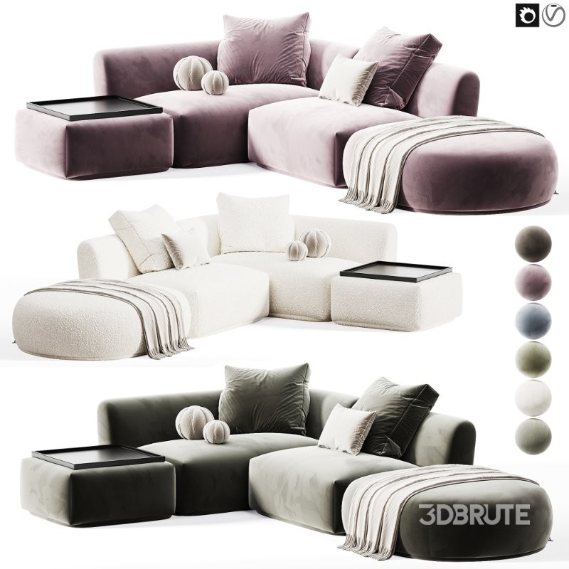 Corner modular sofa Fabro M Image 4