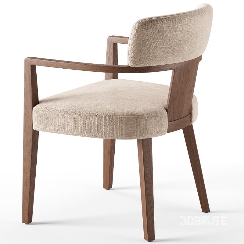 Lila Soft Beige Fabric Dining Chair Image 6