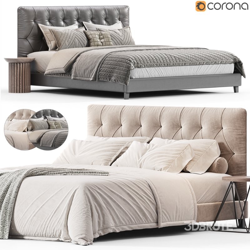 Aleahya Vegan Leather Platform Bed Image 6