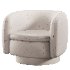 Muir Camel Velvet Swivel Chair - Thumbnail 5