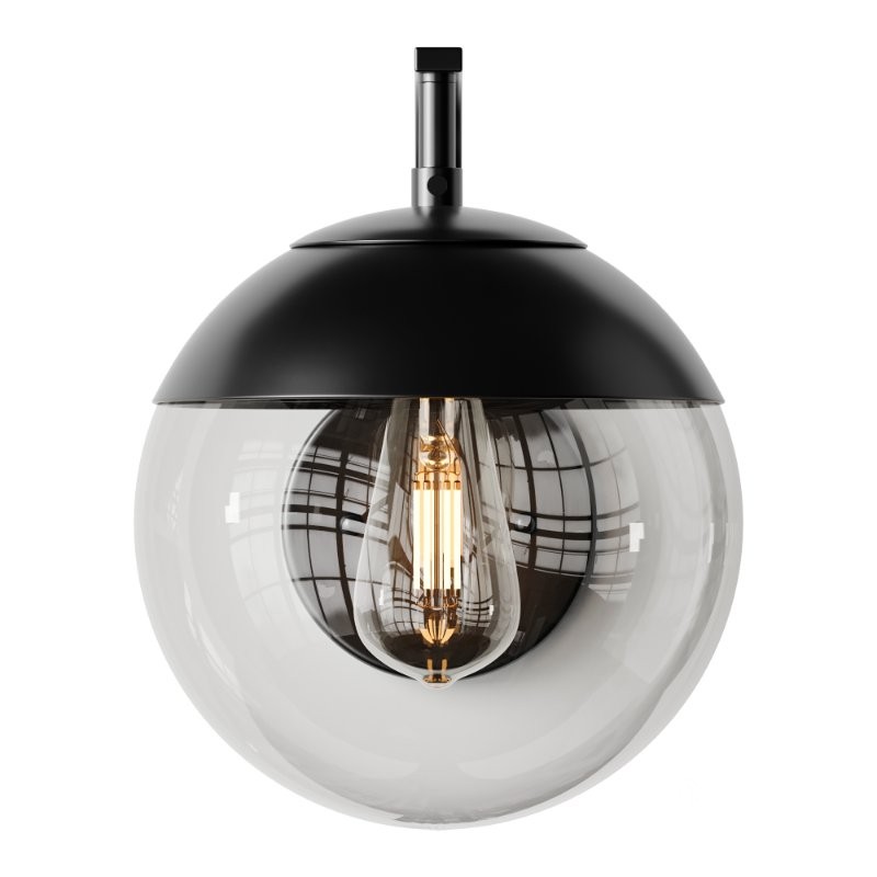 Mid-Century Clear Globe Sconce Image 6