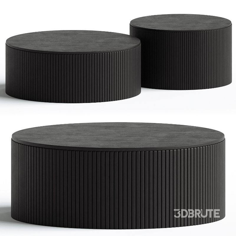 Roller Max Round Storage Coffee Table ETHNICRAFT Image 4
