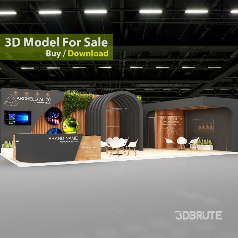 exhibition 3d model minimal Image 1