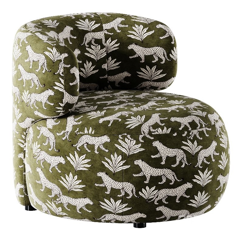 Brayden Stone Cream Woven Fabric Occasional Chair Image 1