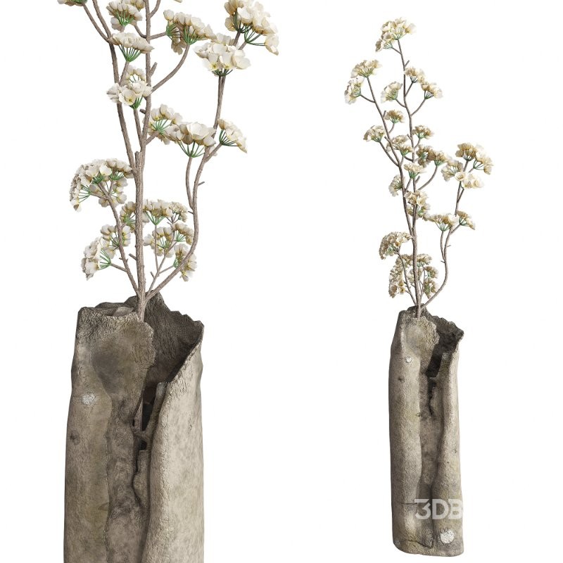 Wild Flower Bouquet Raw Stone Vase Image 7