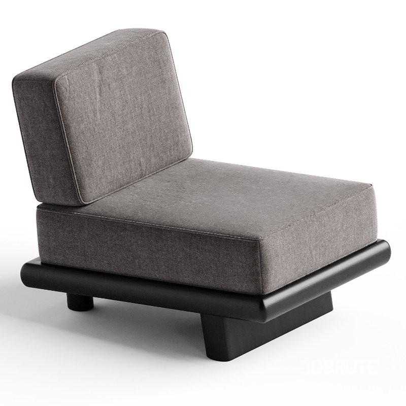 SOFA COCO OFF WHITE FRAME TULIPWOOD STAINED DARK Image 1