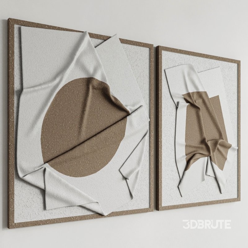 Beige 3D Wall Art Image 1