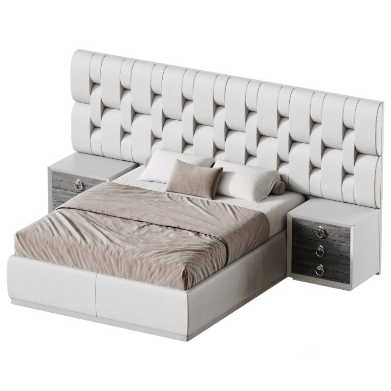 Contemporary Black Wood Queen Bed Image 2