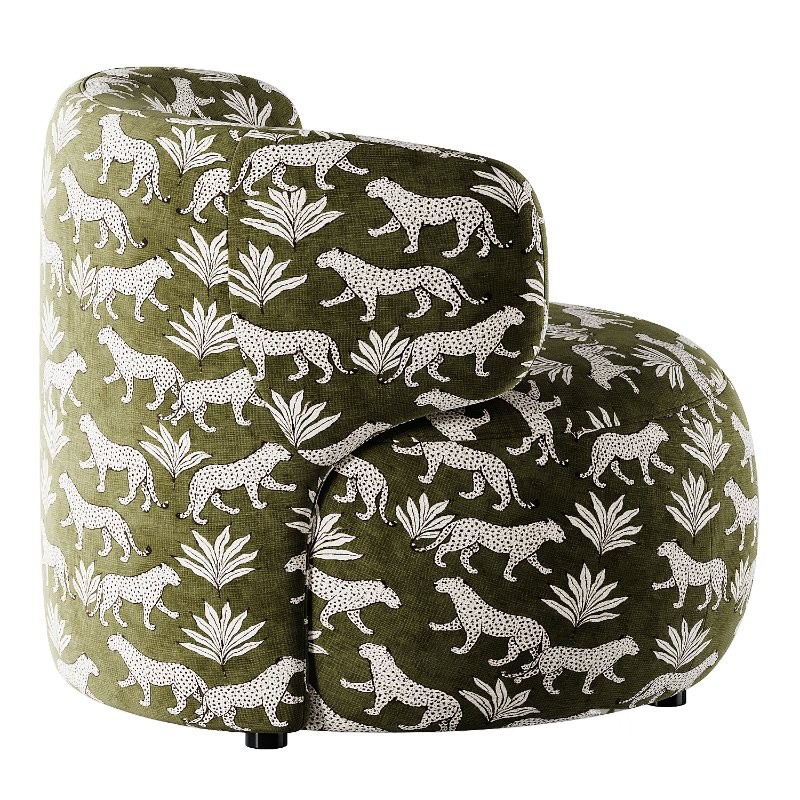 Brayden Stone Cream Woven Fabric Occasional Chair Image 2