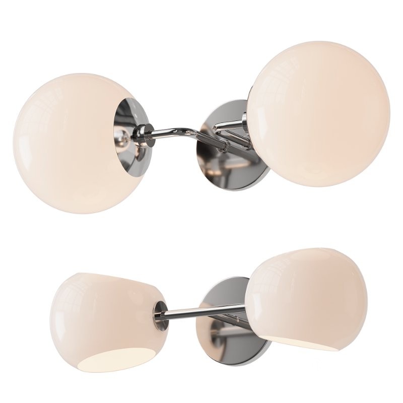 Minimalist Globe Sconce and Xaviero Glass Vanity Light Image 5