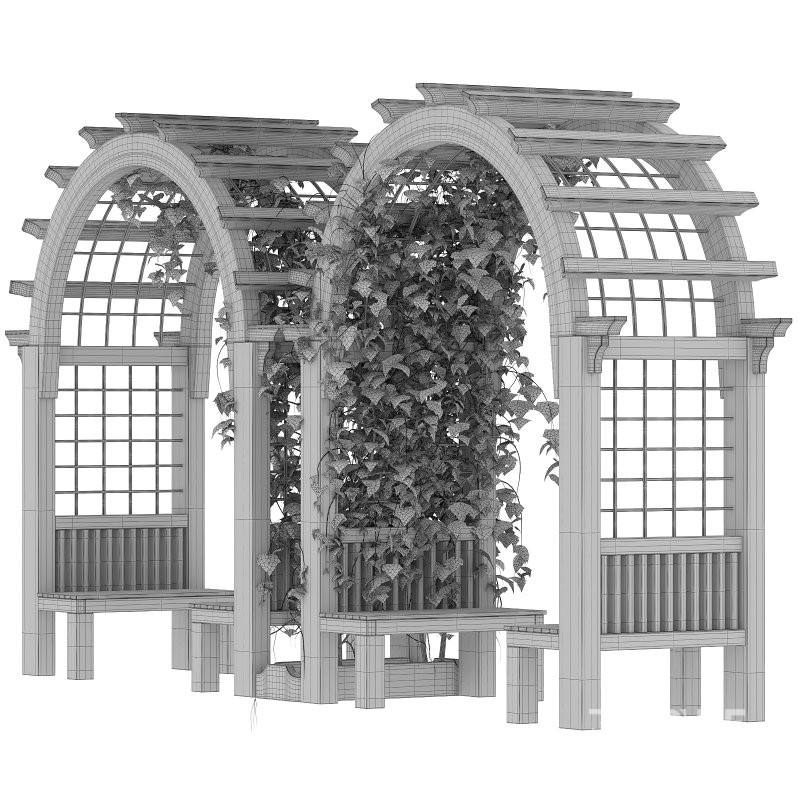 Wooden Garden Arbor 02 Image 3