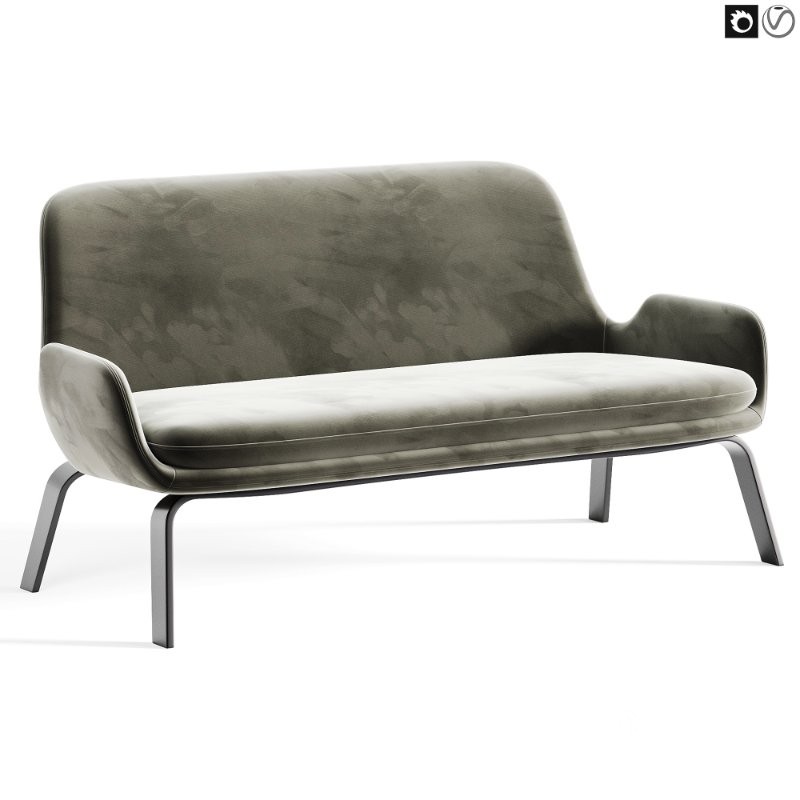 Era 2 Seater Sofa Steel Image 4
