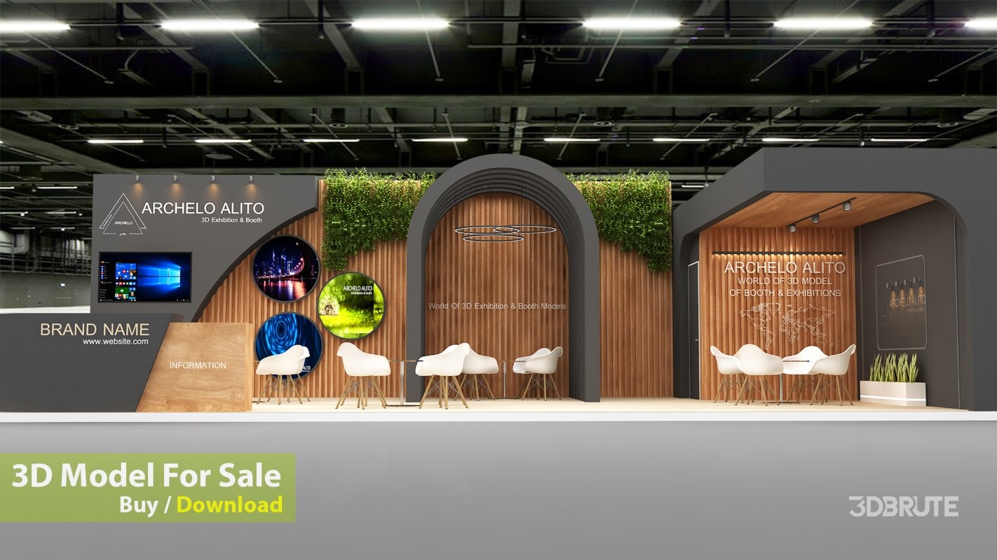 exhibition 3d model minimal Image 6