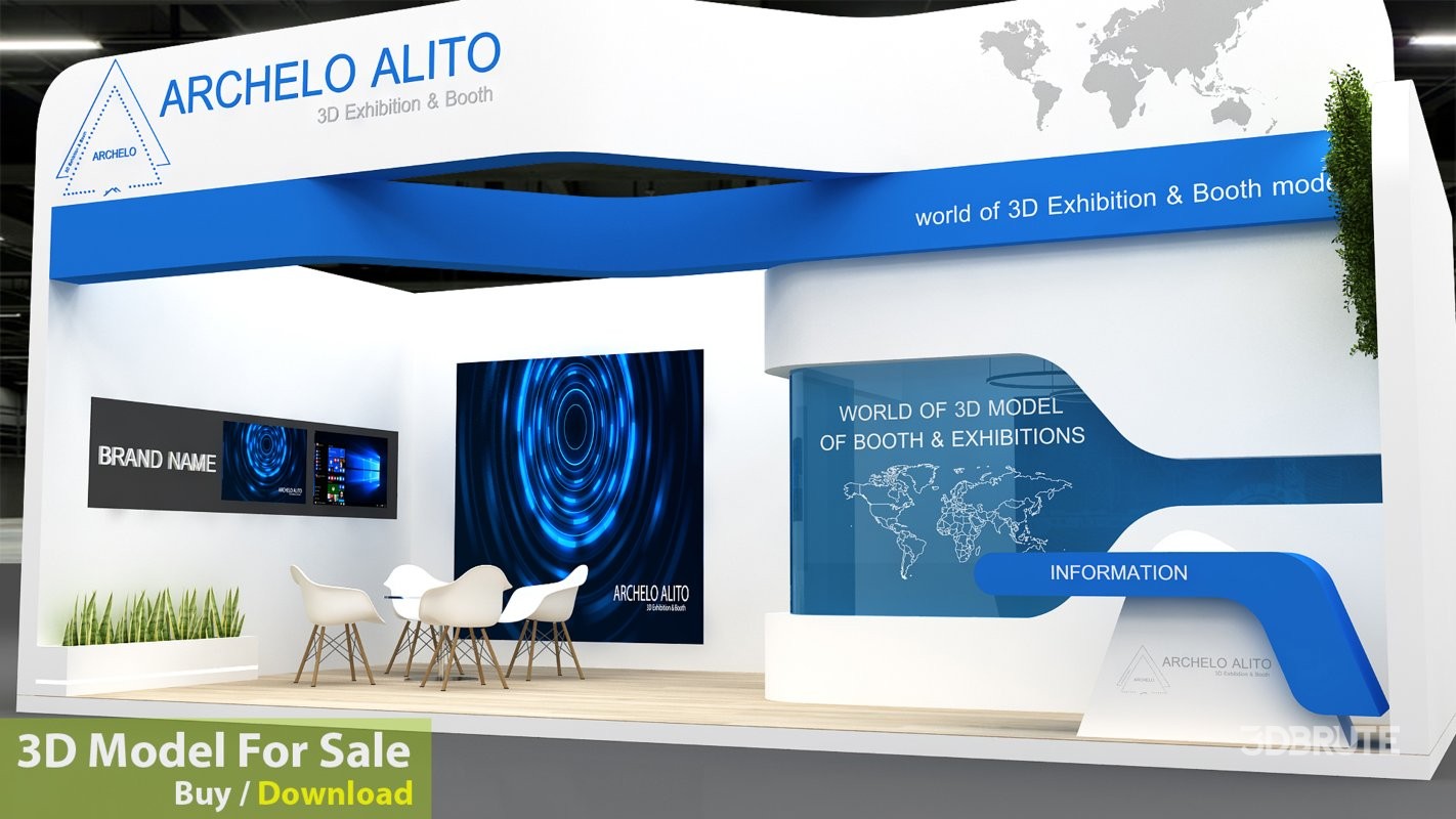 Exhibition Booth 3d Model Image 5