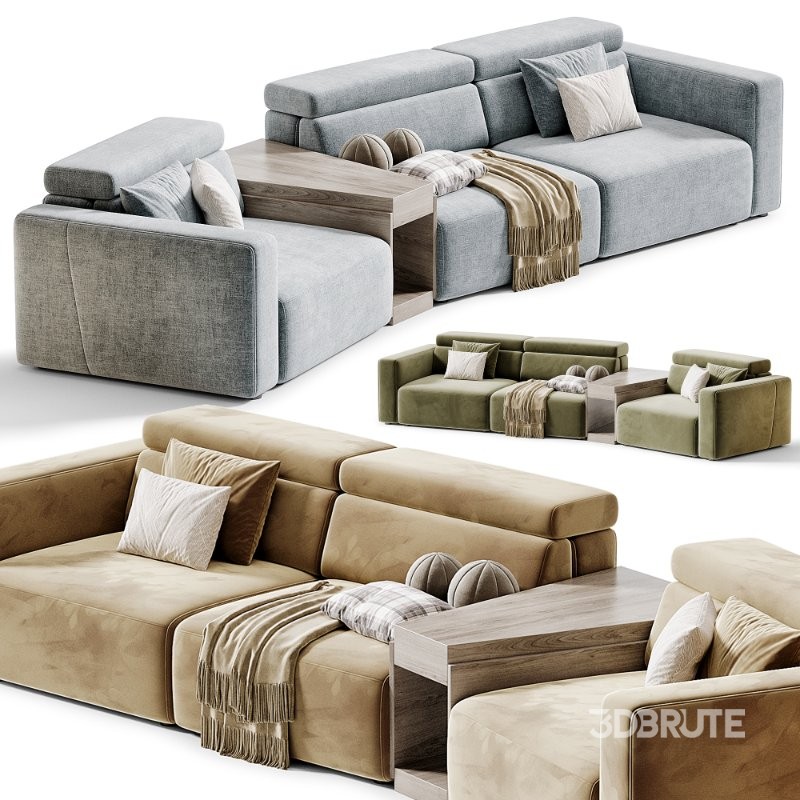 Domus Modular Sofa by Natuzzi Image 1