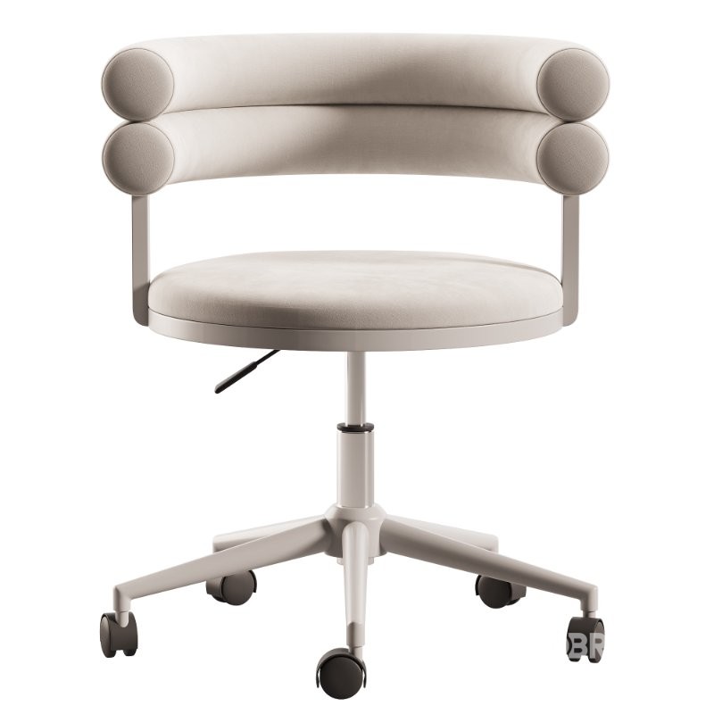 Ponty light gray office chair Image 2