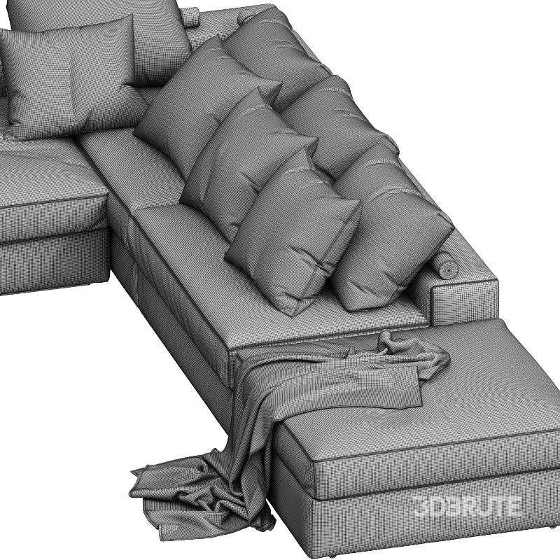 Groundpiece modular sofa by Flexform 11MXB Large Image 4