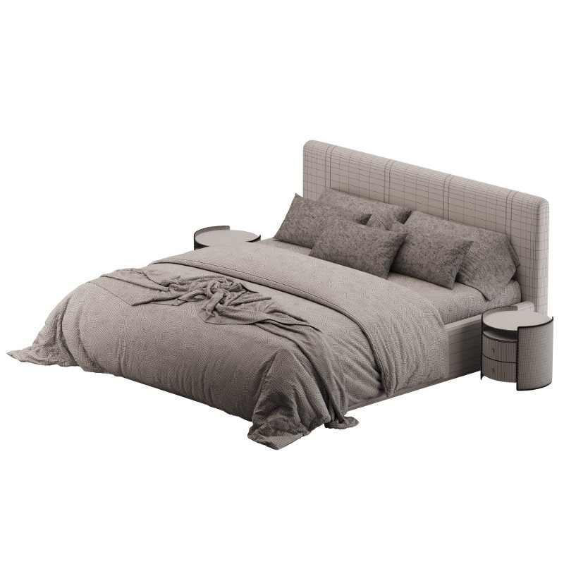 White eco leather bed Image 6