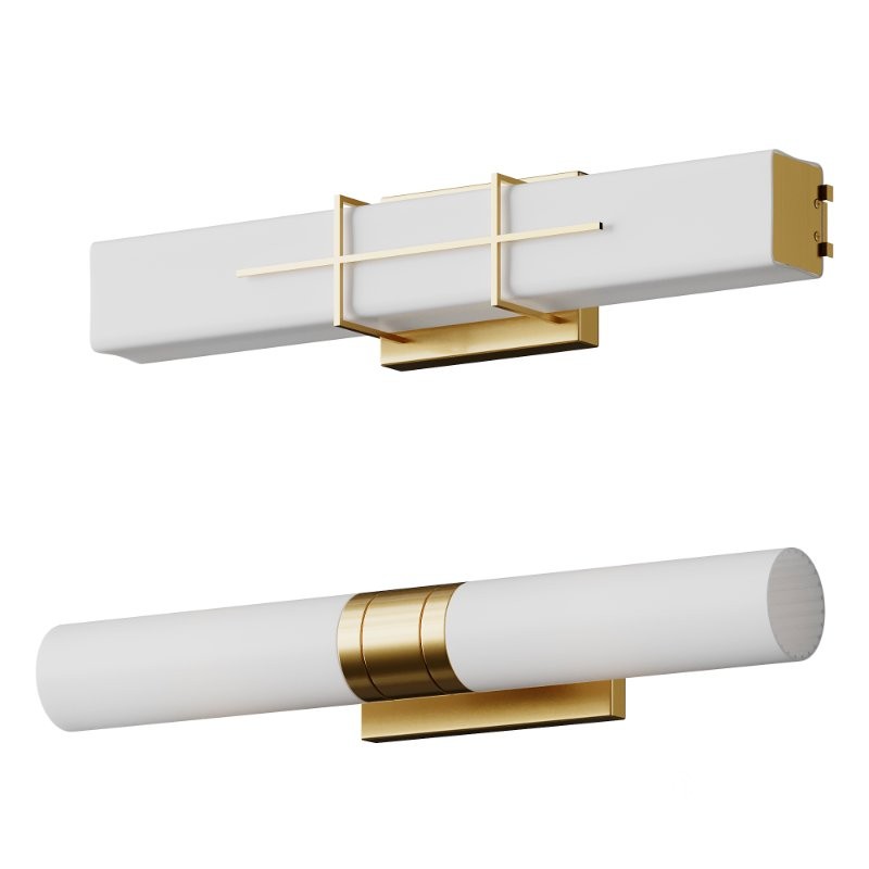 Cydney Vanity Light And Malika Opal Glass Bath Sconce Image 9