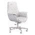 Gray Leather Modern Home Office Chair - Thumbnail 8