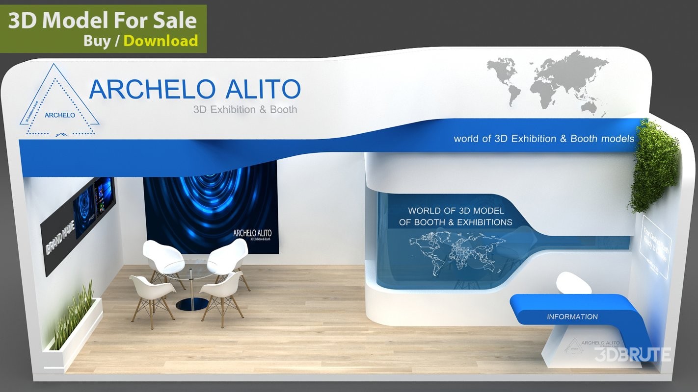 Exhibition Booth 3d Model Image 3