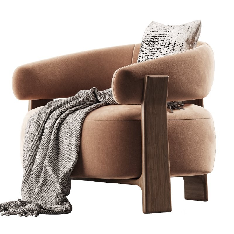 Granite lenestol i chenille Image 2