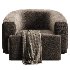 Hamlin Nubuck Leather Swivel Chair - Thumbnail 2