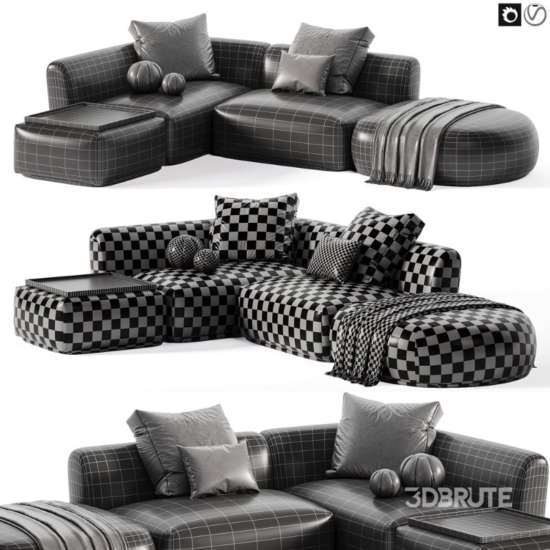 Corner modular sofa Fabro M Image 7