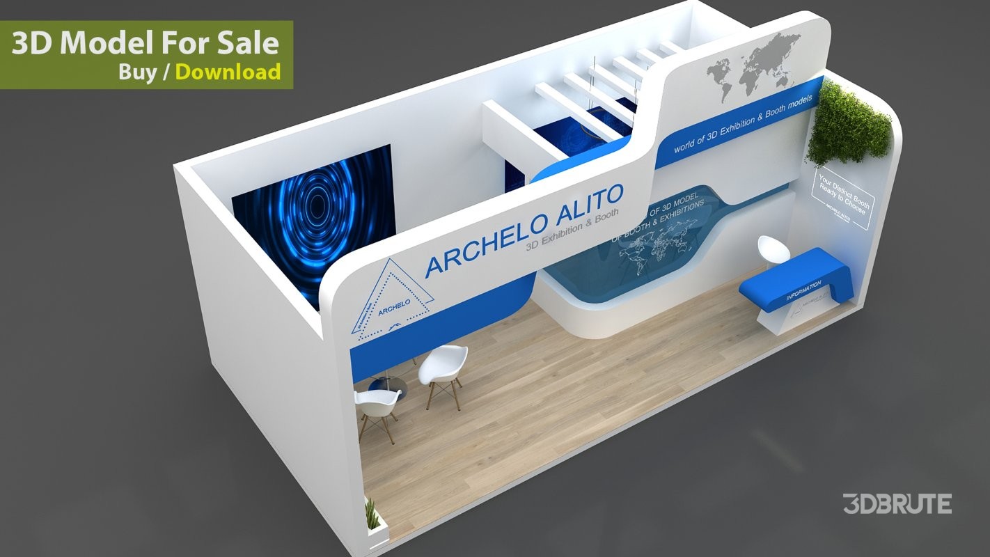 Exhibition Booth 3d Model Image 2