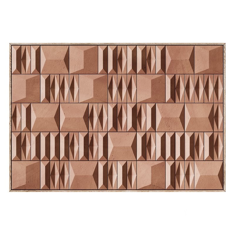 3D Art Relief 205 Terra Cota Tiles Panel by Theiatiles Image 2