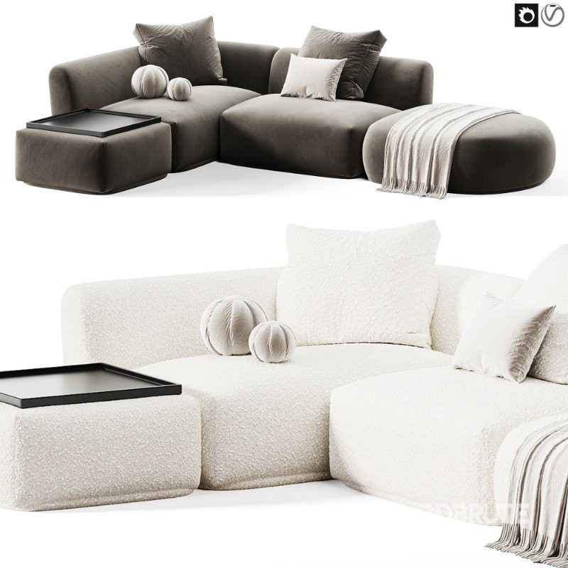 Corner modular sofa Fabro M Image 6