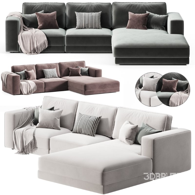 Noora Modular Sofa_with Chaise Longue Image 3