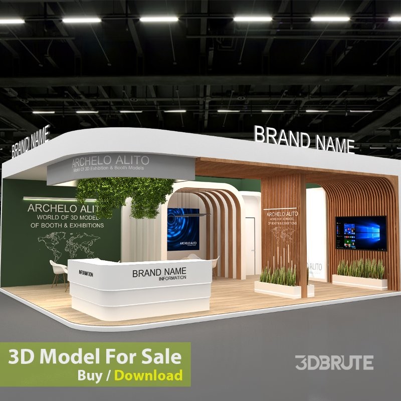 exhibition minimal 3d model Image 2