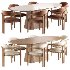 Palermo Fabric Dining Chair and Thorsten Dining Table - Thumbnail 6