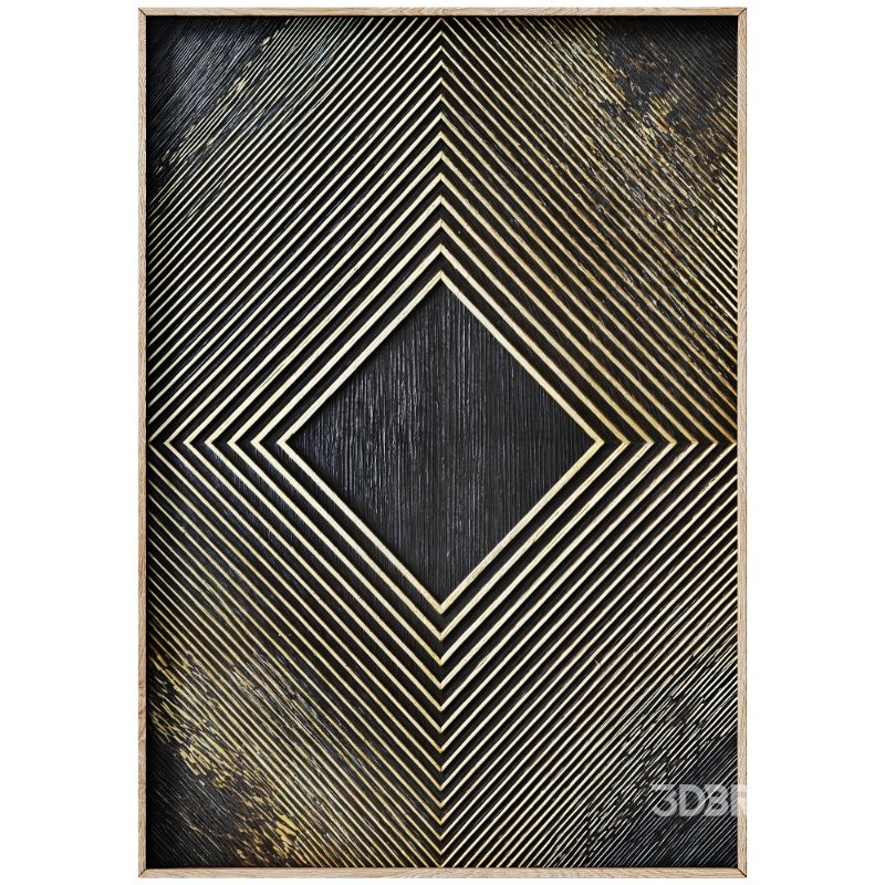 Decorative 3D Art Relief Panel 151 Set Image 3