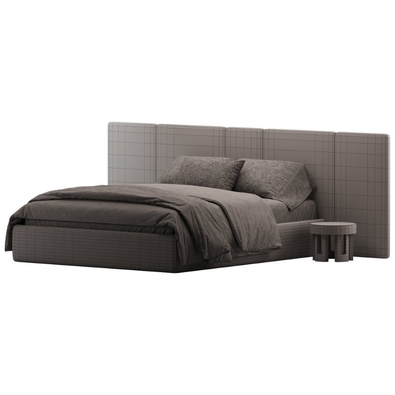 Corsica bed with a wide headboard Image 3