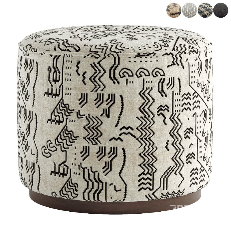 Sinclair Round Ottoman Image 3