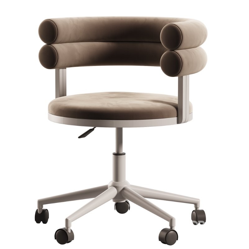 Ponty light gray office chair Image 3