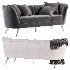 Meridian Furniture Margo Grey Velvet Sofa - Thumbnail 5